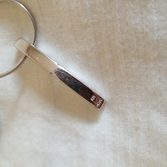 Sterling Silver Abstract Geometric Necklace - Picture 5 of 7